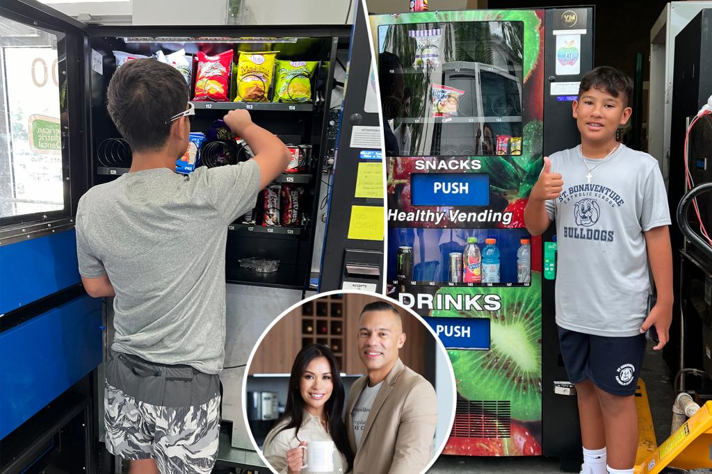 My son, 12 years old, bought a vending machine and started his own business