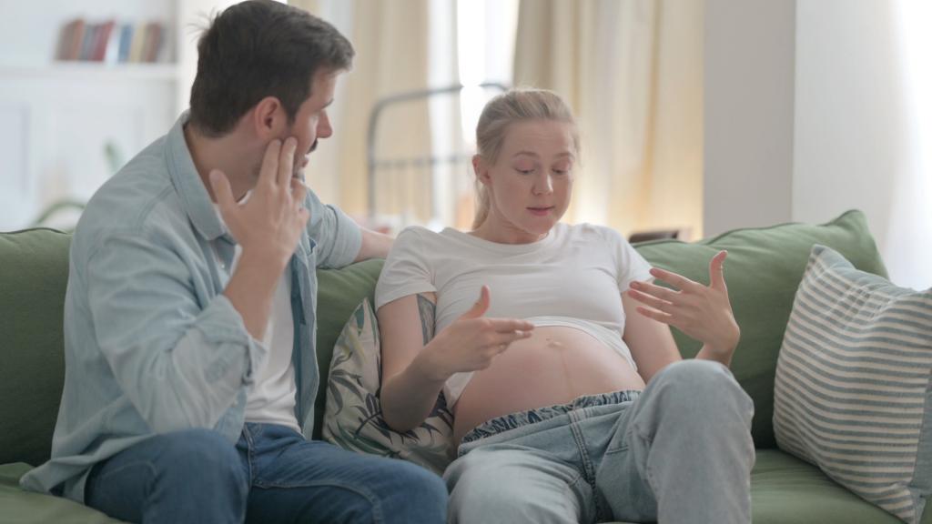 The father-to-be complains that his wife is using the pregnancy as an excuse to do things